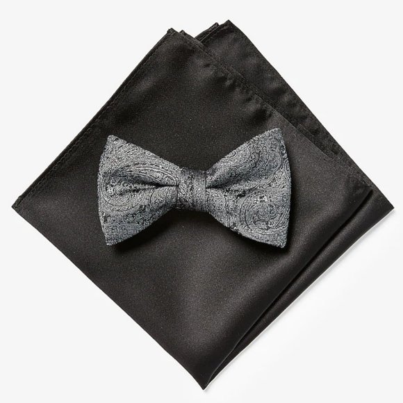Express Other - Black Bow Tie Express Men Pocket Square